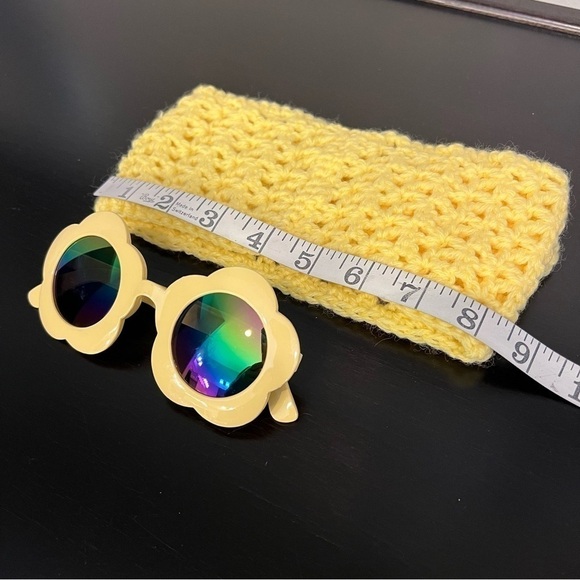 Toddler Bundle flower power sunnies and crochet headband(New/handcrochet) - Picture 5 of 12